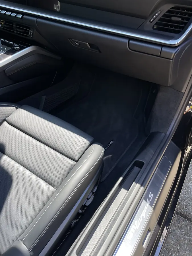 Vacuumed Porsche carpets and seat