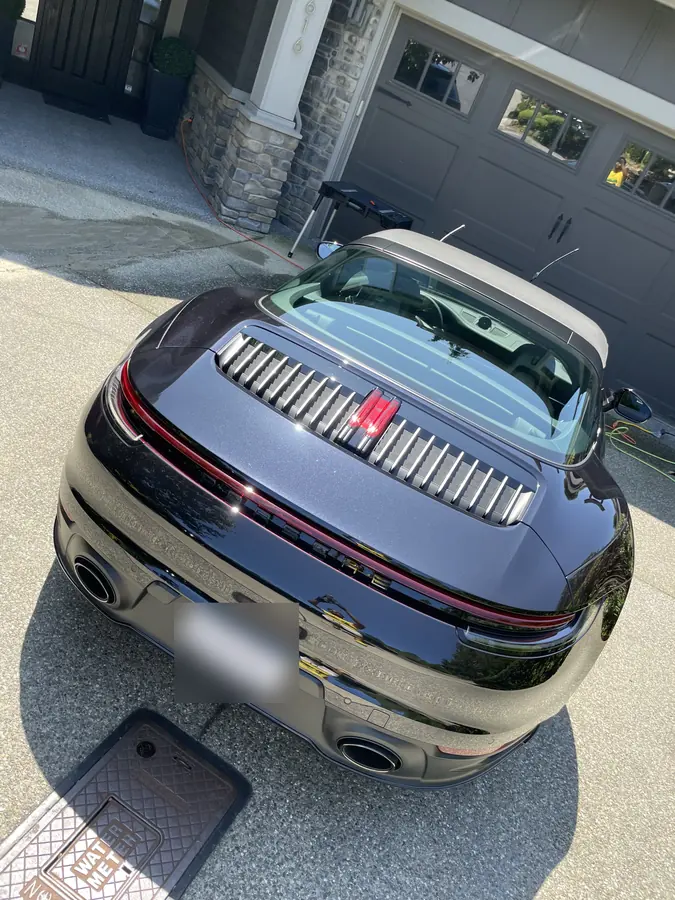 Porsche 911 rear with polished paint