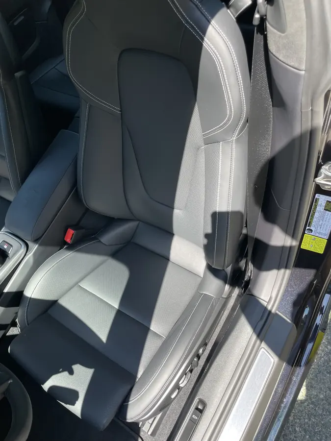 Clean Porsche driver seat and door sill