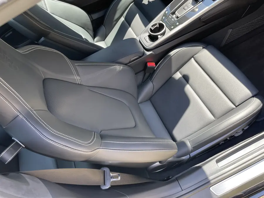 Spotless Porsche leather seats after an interior detail